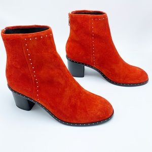 New in Box ❤️‍🔥 Rag & Bone 38/8 Willow Red Suede Studded Booties/Boots